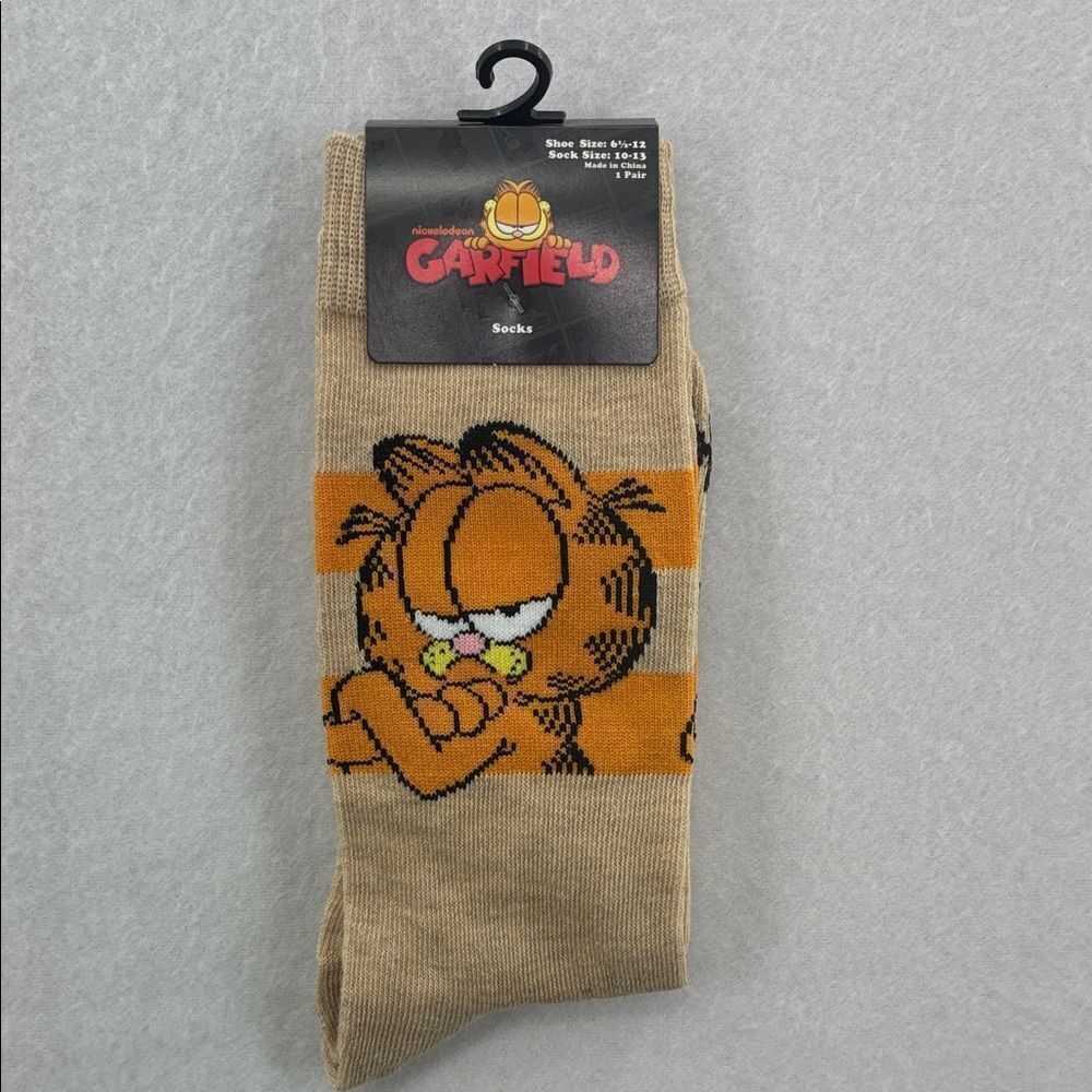 Nickelodeon Garfield Funny Tan Socks for Men/Woman